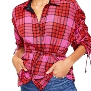 We the Free plaid top